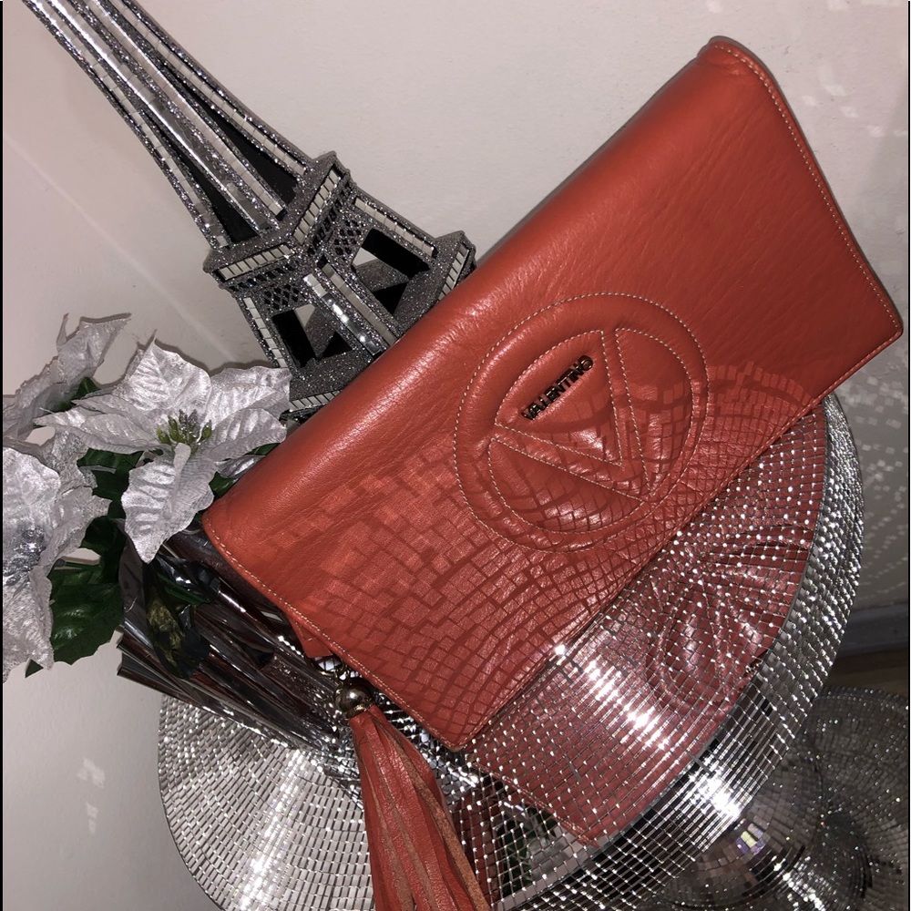 Valentino Leather Clutch Cross Body Bag